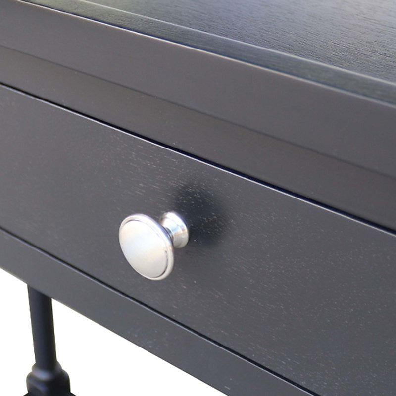 Vanity Living 60cm Black Hallway Console Table With Drawers-Furniture Kingdom